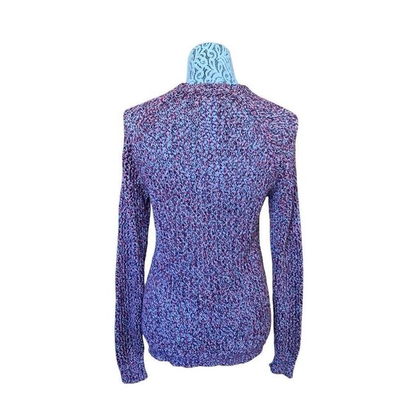 Isabel Marant Étoile Open‎ Knit Cotton Crewneck Sweater Red Multi Size XS - Picture 6 of 12